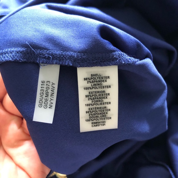 Guess Navy Lace Strapless Sheath Dress - Picture 9 of 10